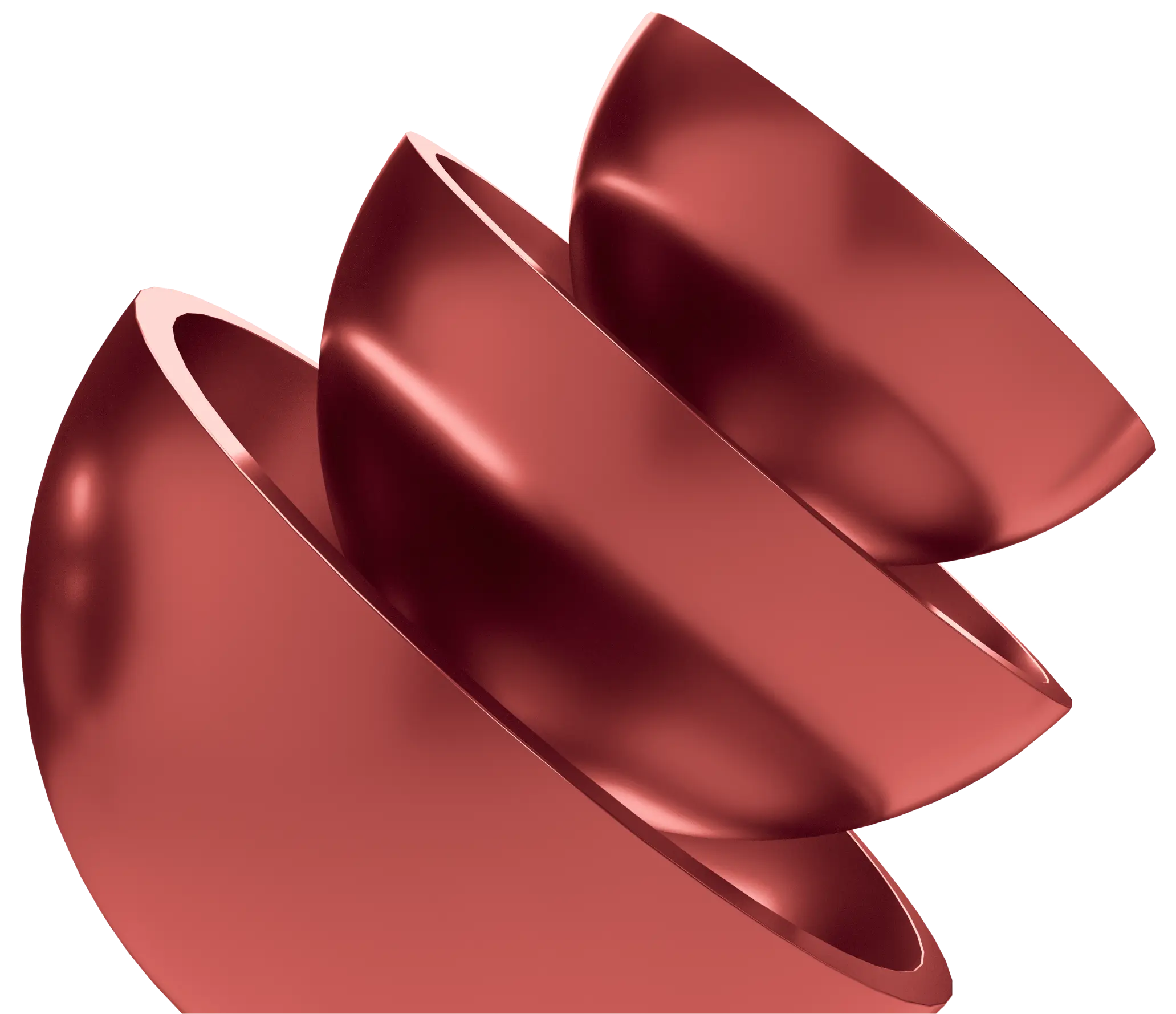 Abstract picture of red semi-circles
