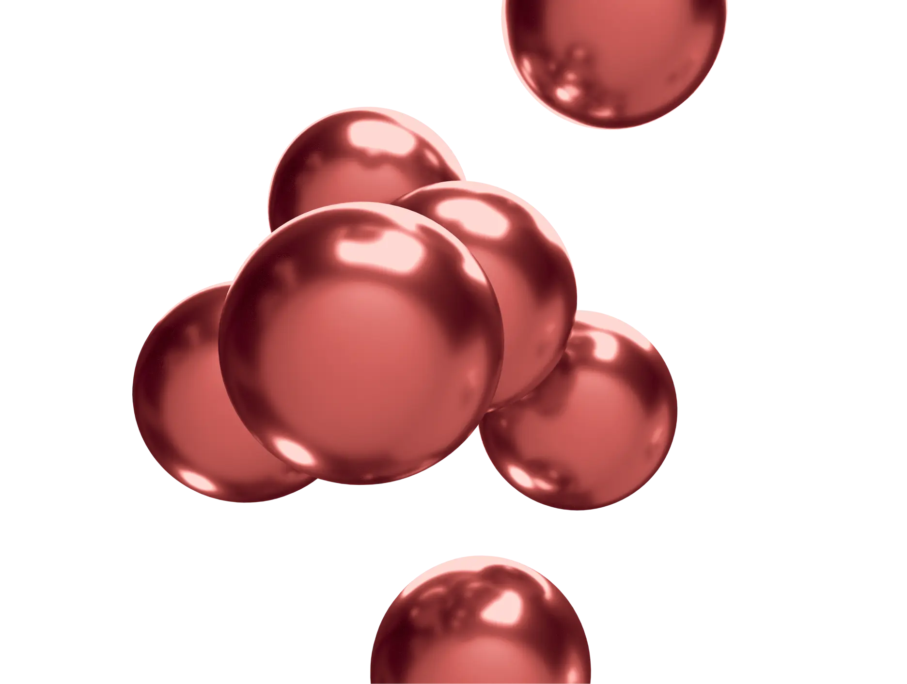 A picture of abstract, 3d, red bubbles
