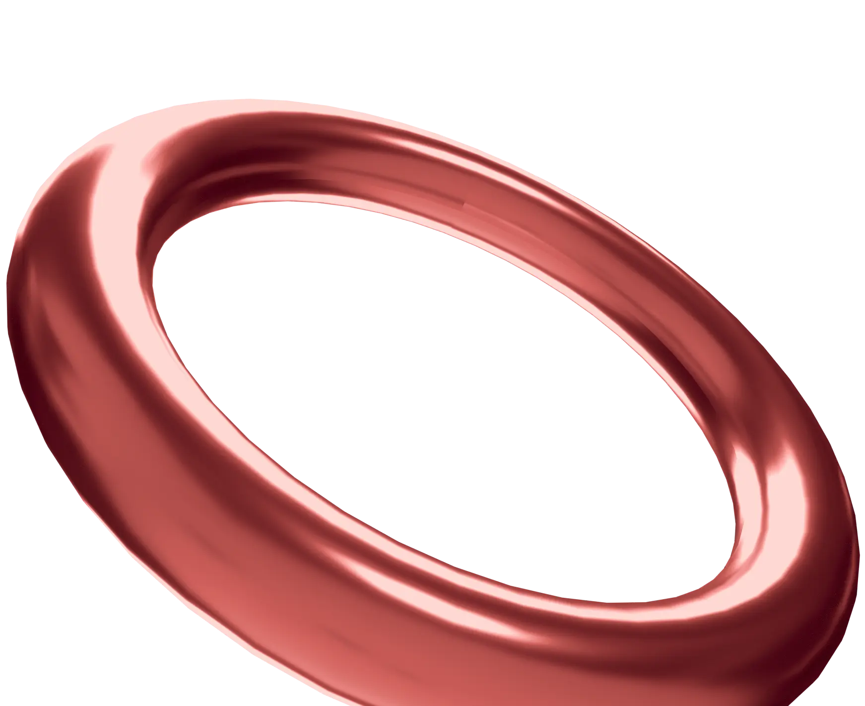a red abstract ring
